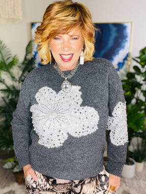 Petals And Pearls Sweater