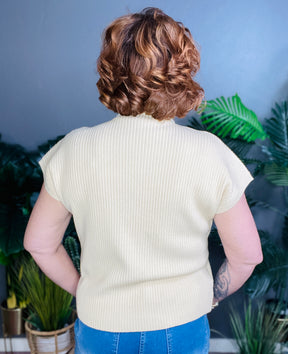 Casually Chic Oatmeal Ribbed Knit Sweater