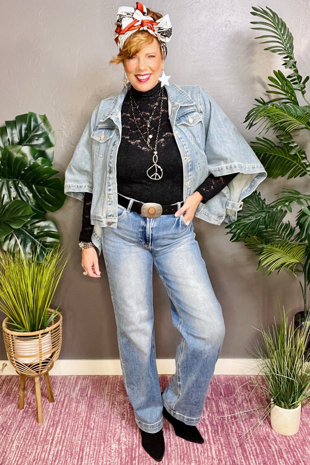 Blue jean Beauty Oversized Jacket - OT032DN