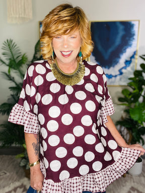Falling For Dots Top - S892BR