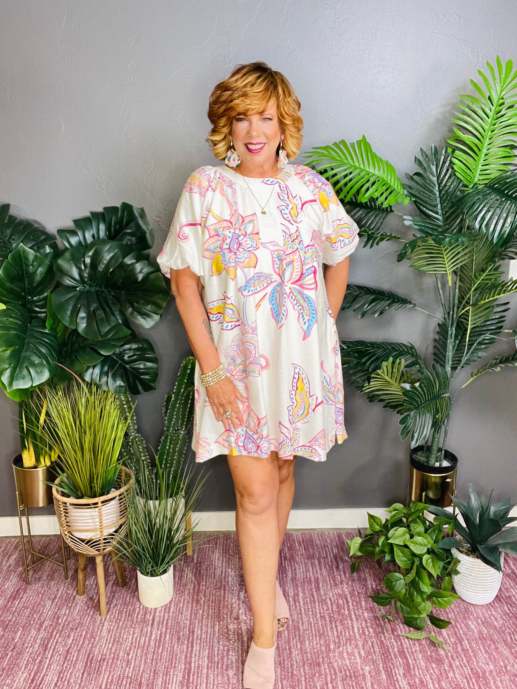 boho floral mini dress Ready Or Not Boho Off White Floral Mini Dress