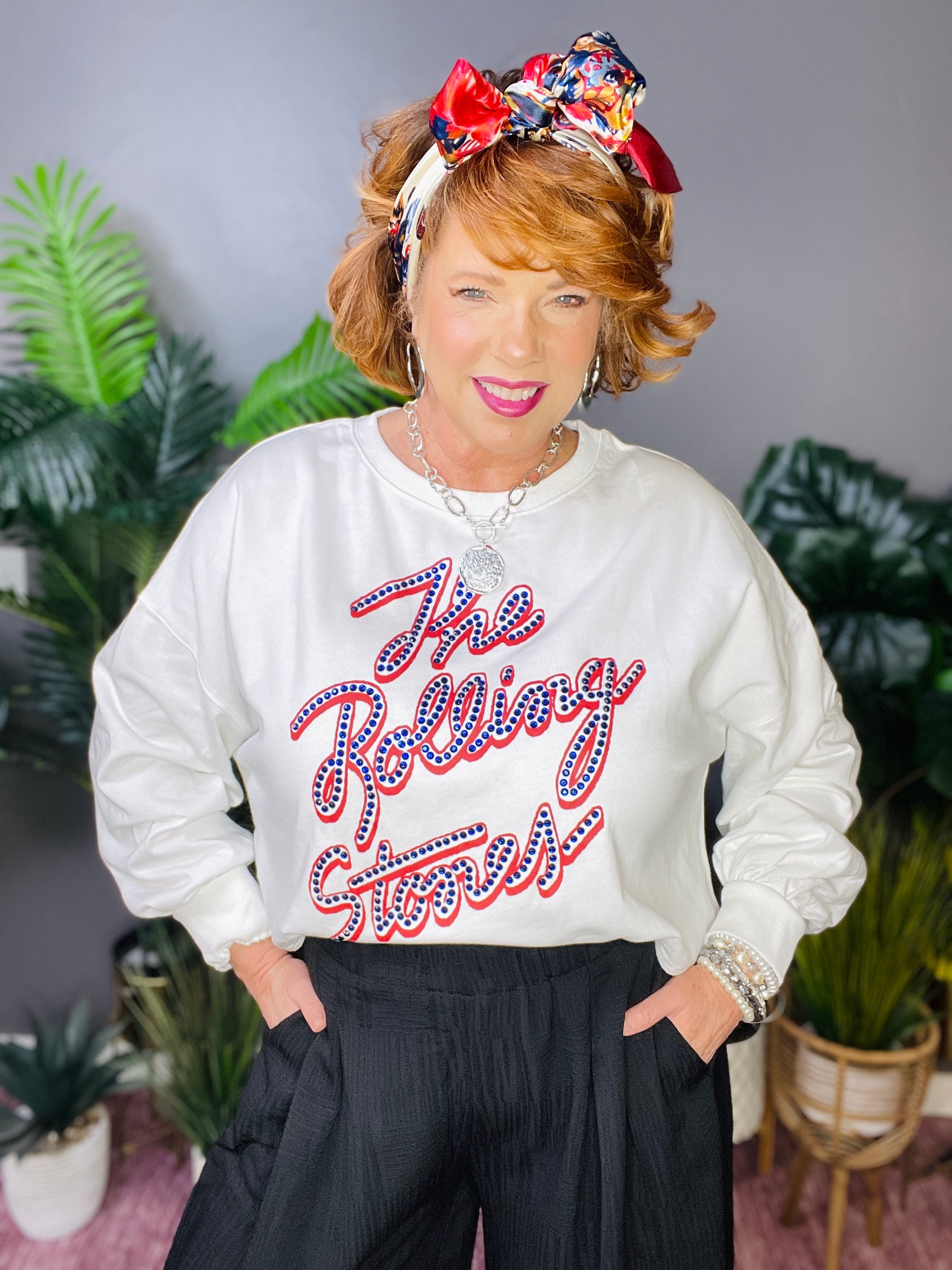 The Rolling Stones Bling Top - S471WH