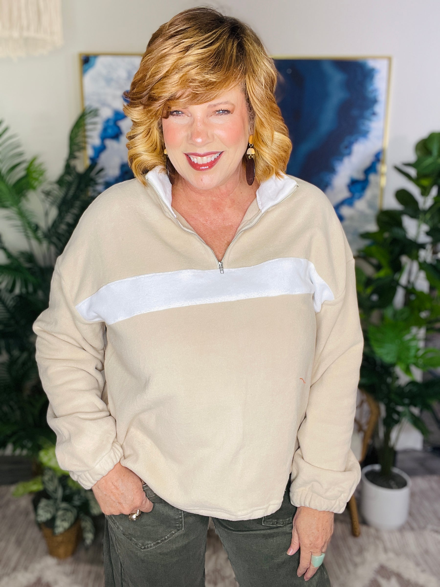 Coffee Run Cutie Fleece Pullover