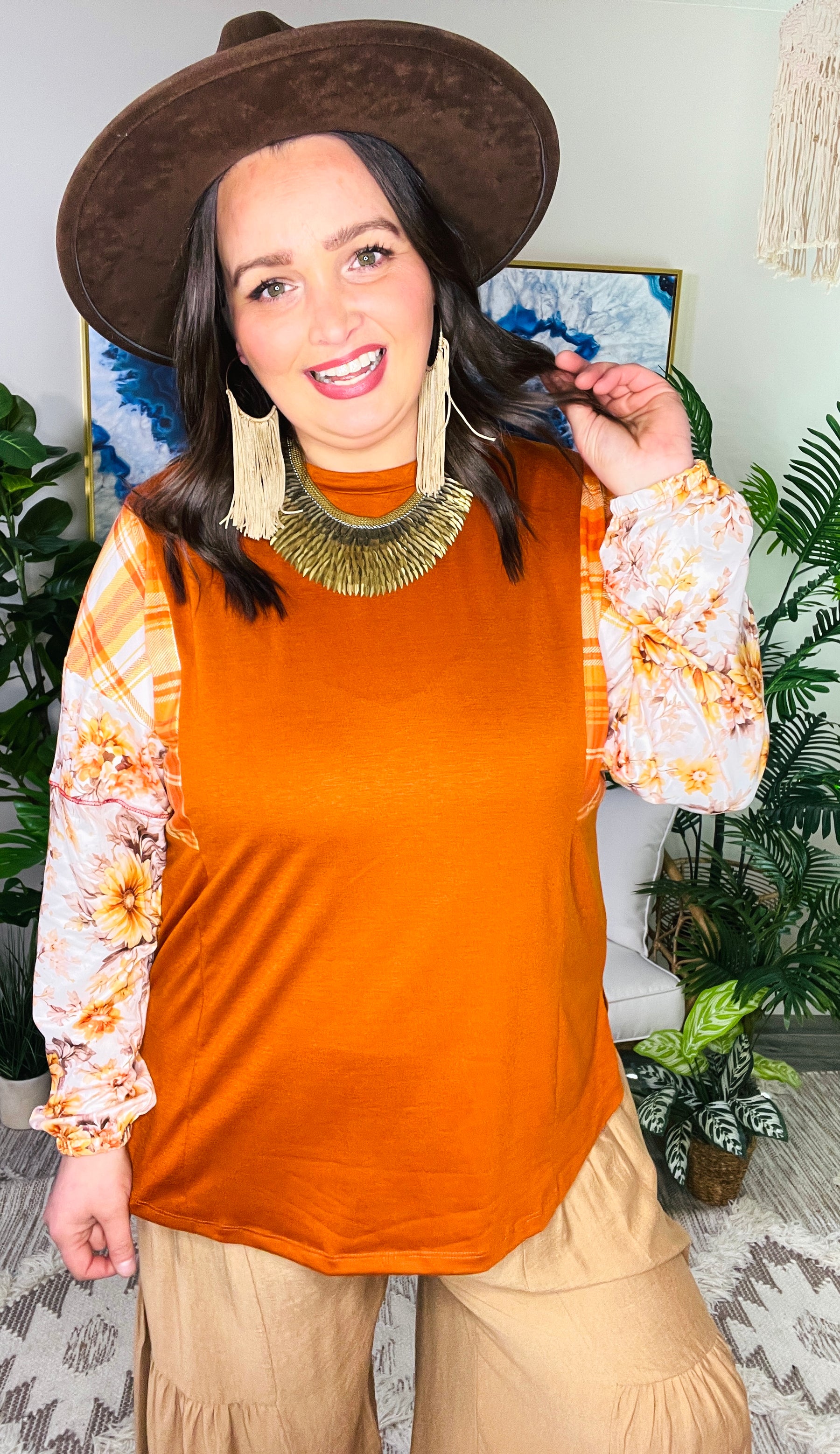 Harvest Blooms Top - YF009MU