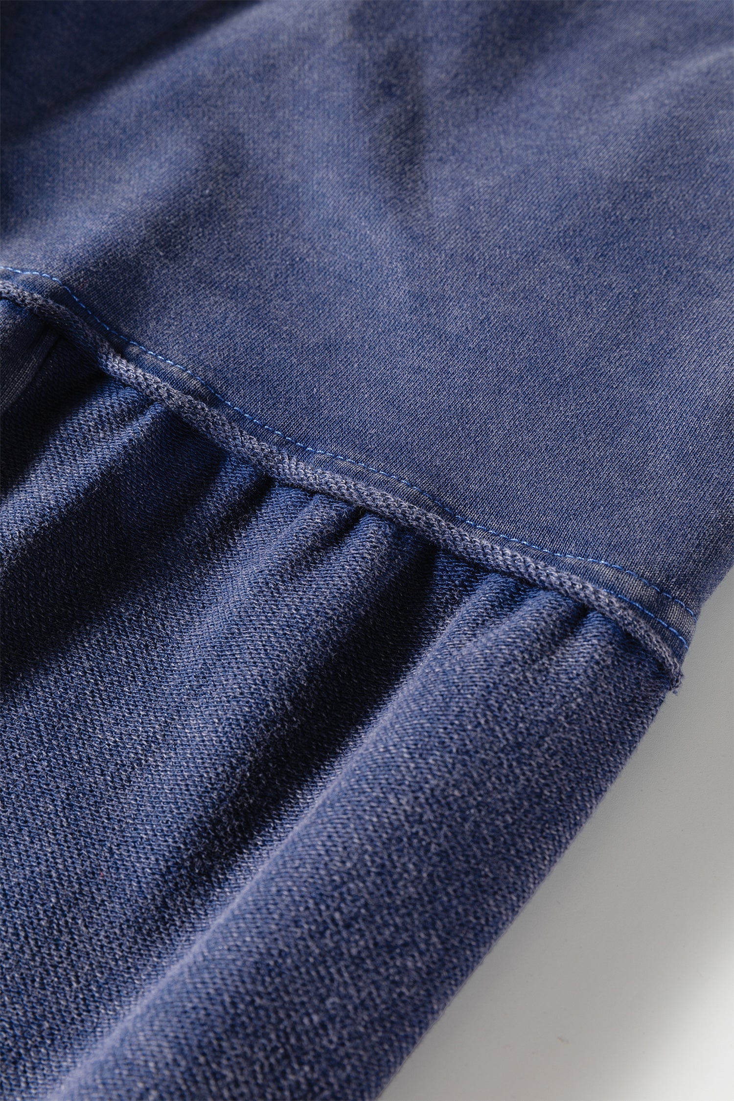 Everyday Comfort Wear Blue Mineral Wash Tiered Wide Leg Pants