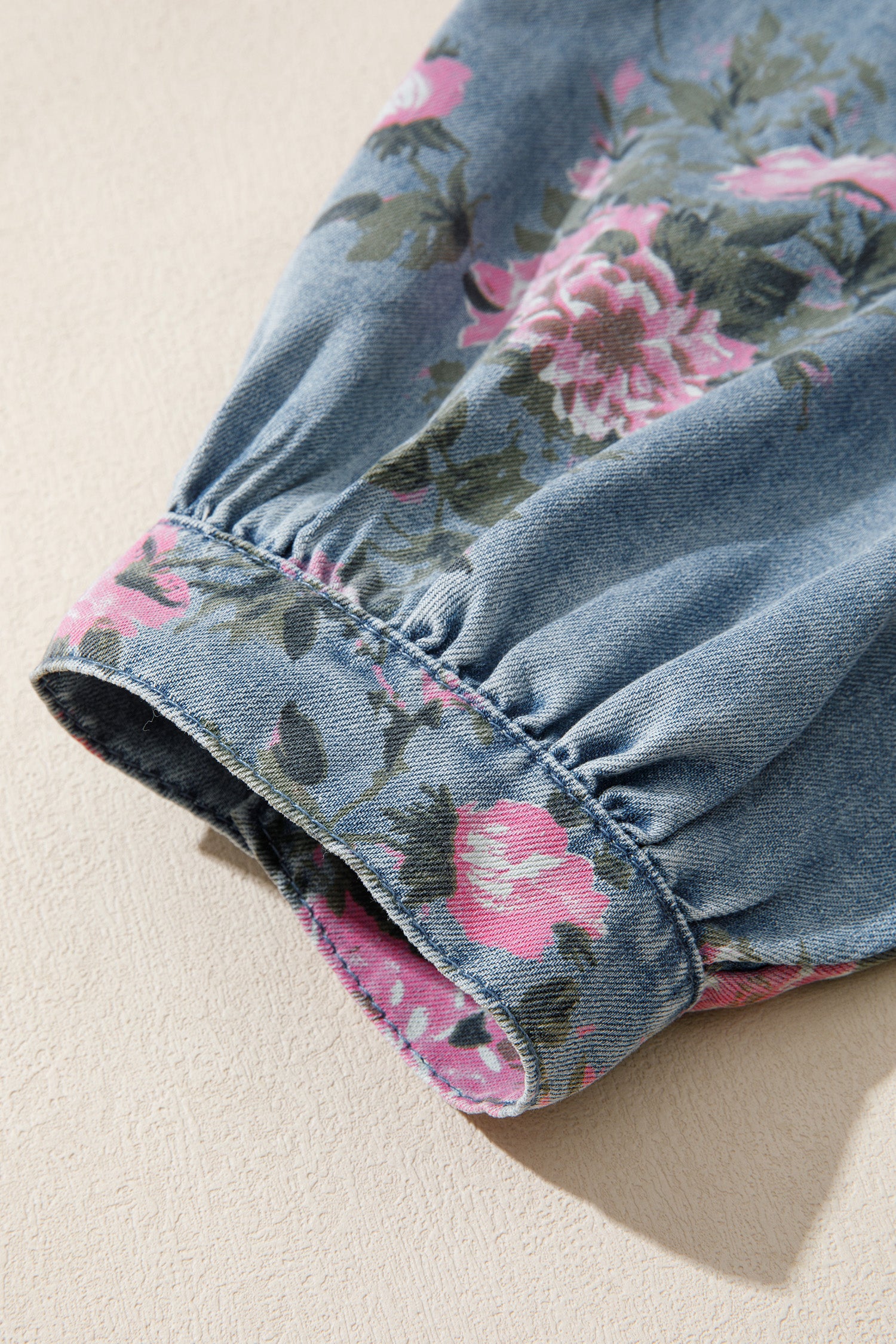 Backroad Beauty Floral Denim Shirt