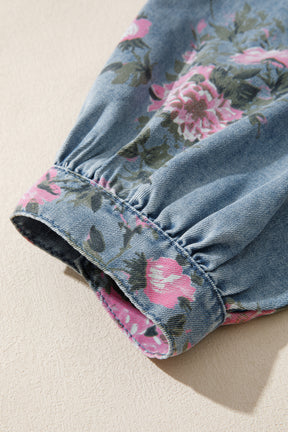 Backroad Beauty Floral Denim Shirt