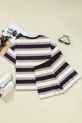 All About The Stripes Top and High Waist Short Set