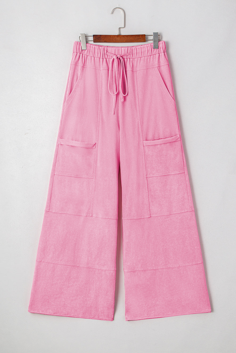 Running To You Bonbon Mineral Wash Wide Leg Cargo Pants