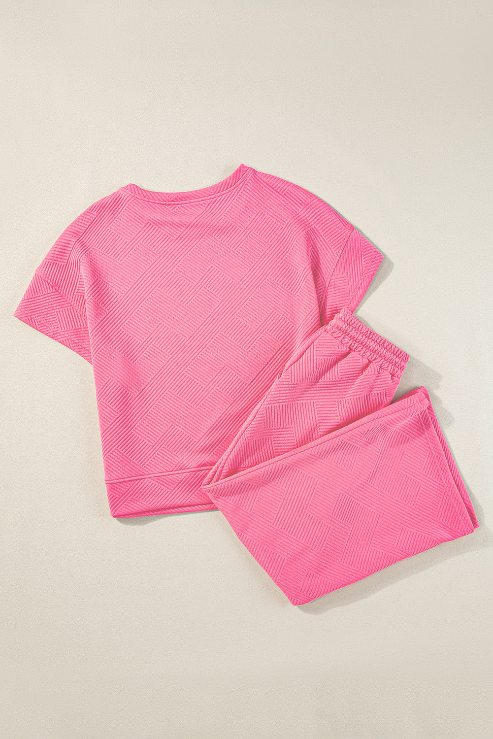 Set Things In Motion Pink Top and Drawstring Pants Set