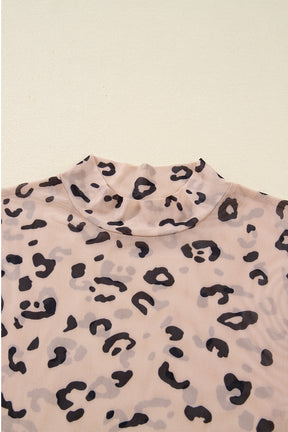 Wild Thing Mock Neck Sheer Mesh Bodysuit