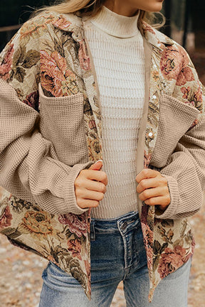 The Bloombreaker Floral Waffle Knit Jacket