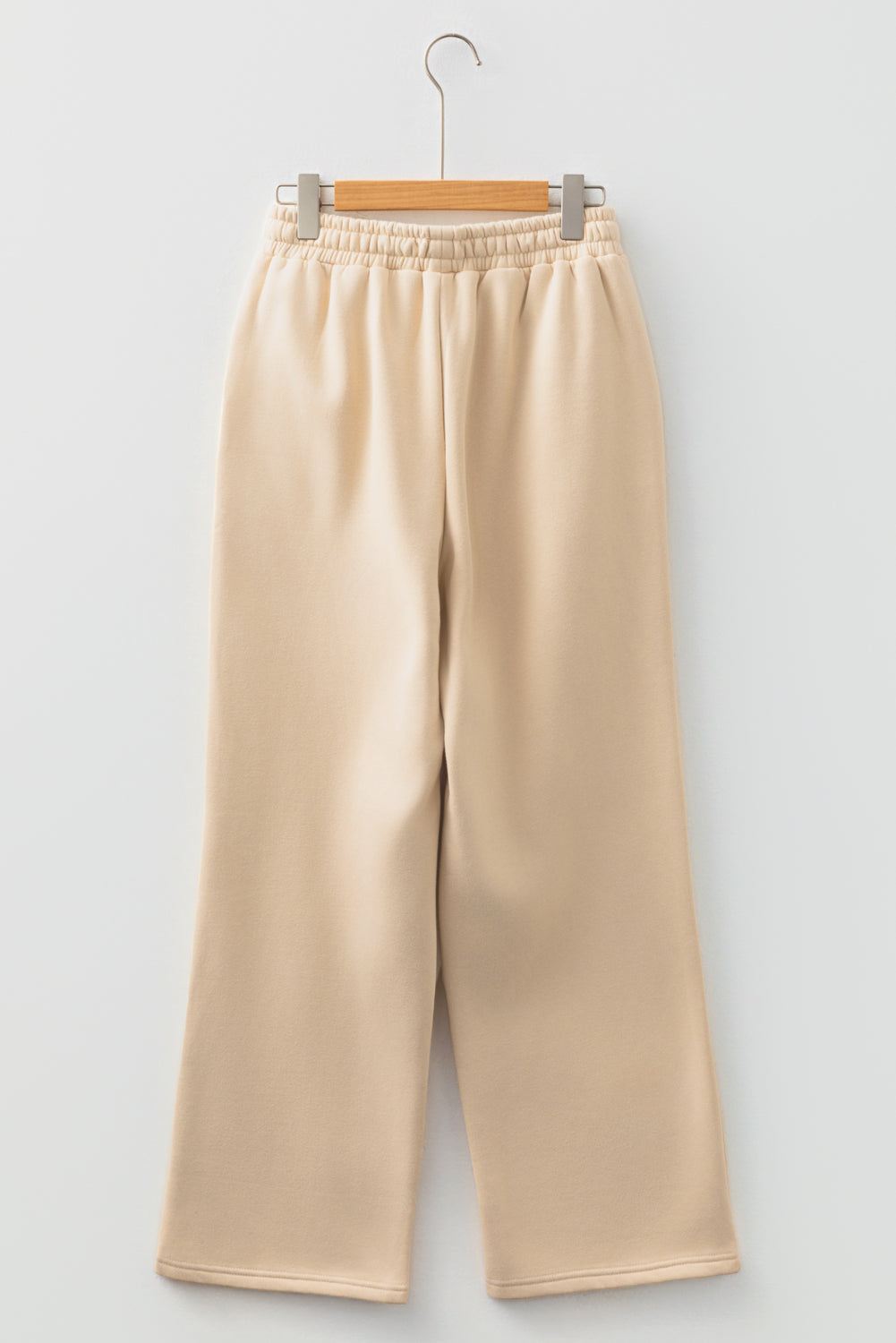 Comfort In Style Oatmeal Fleece Lined Elastic Waist Pant
