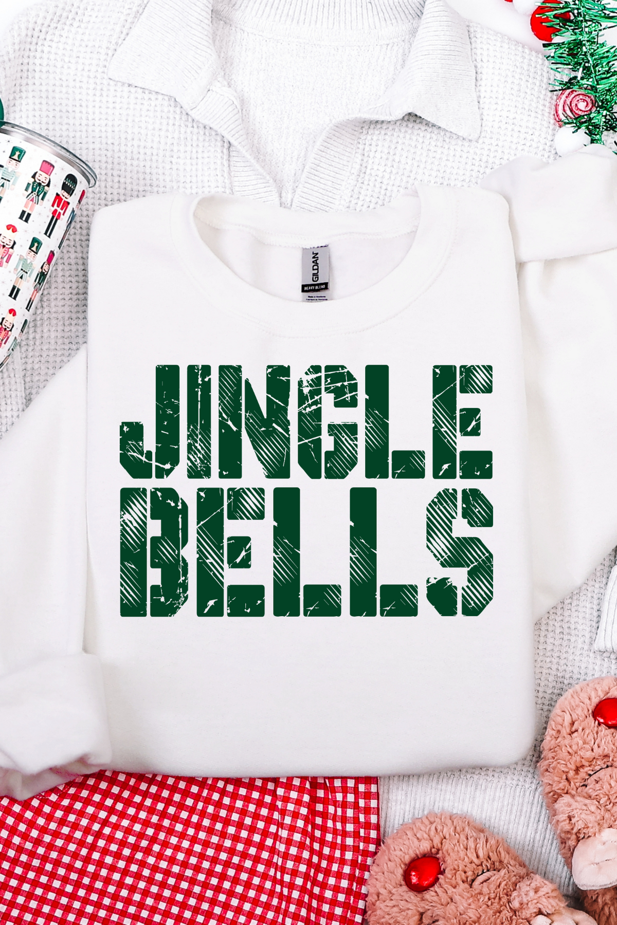 Jingle Bells Evergreen Graphic Tee and Sweatshirt