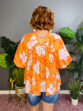 Floral Melody Top - S549OR