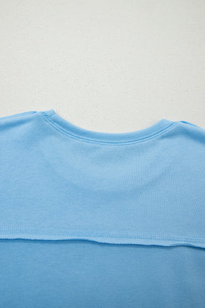 Here For It Sky Blue Top and Barrel Pant Set