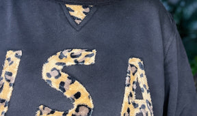 USA Letter Animal Patch Top