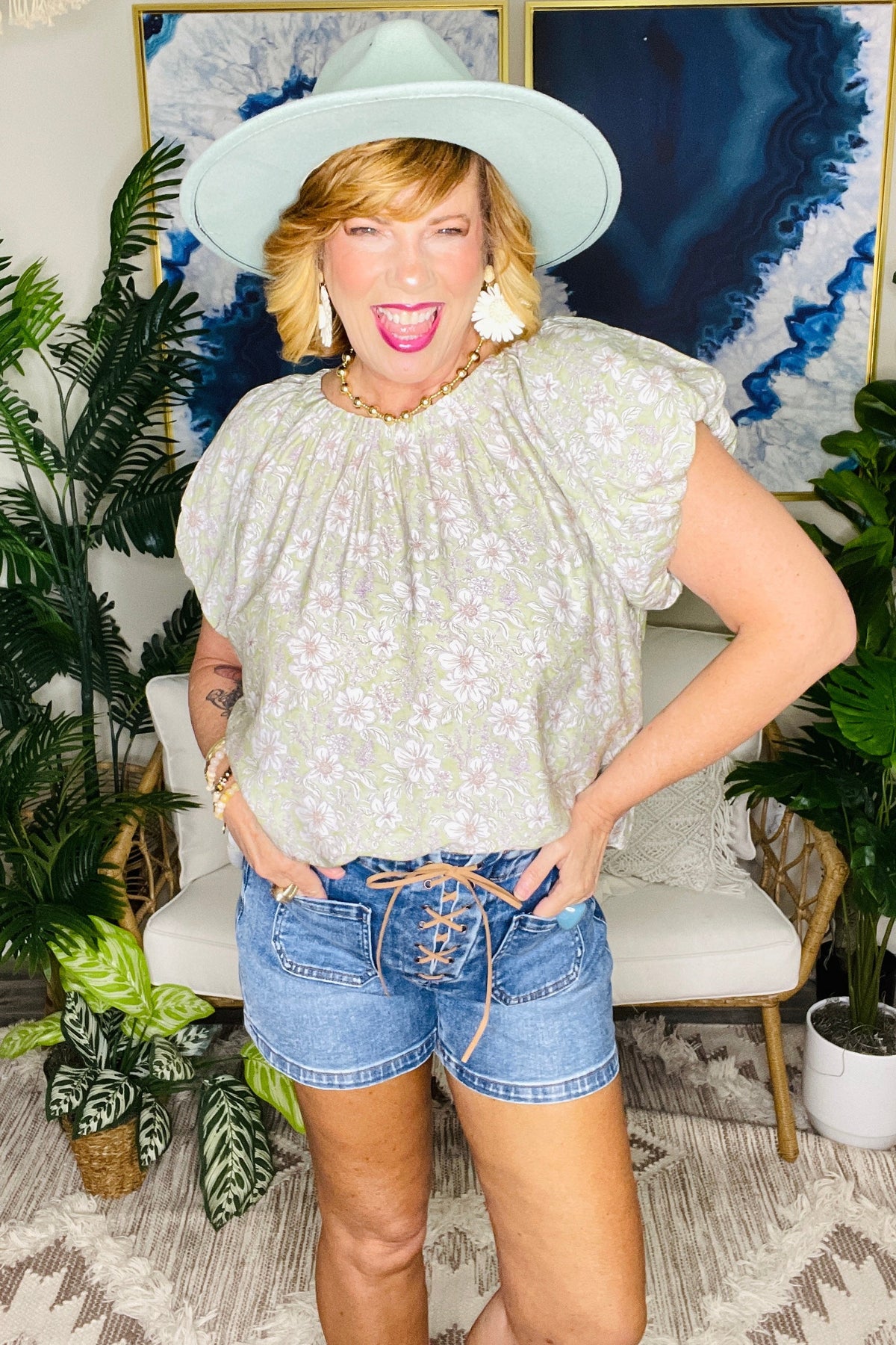 Quiet Moments Floral Top