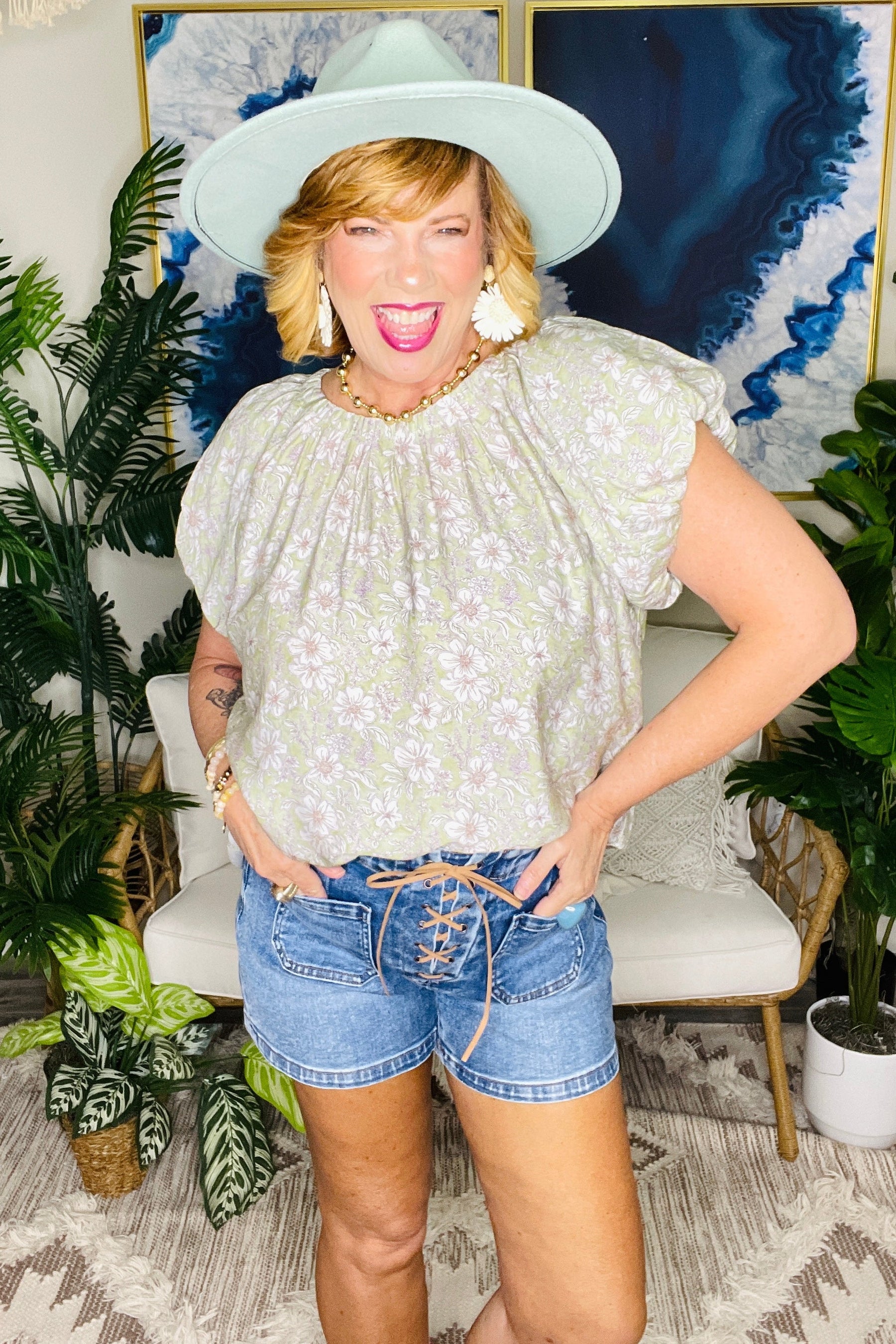 Quiet Moments Floral Top