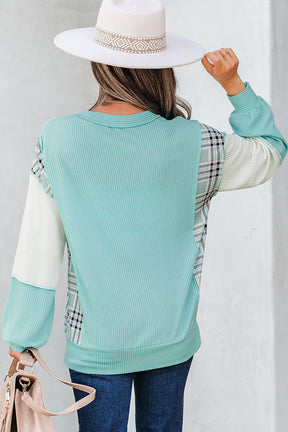 Aruba Dreams Corded Texture Colorblock Top
