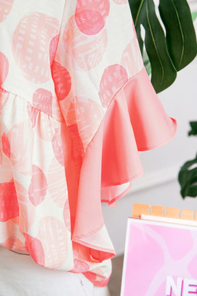 Glamour Girl Pink Polka Dot Top