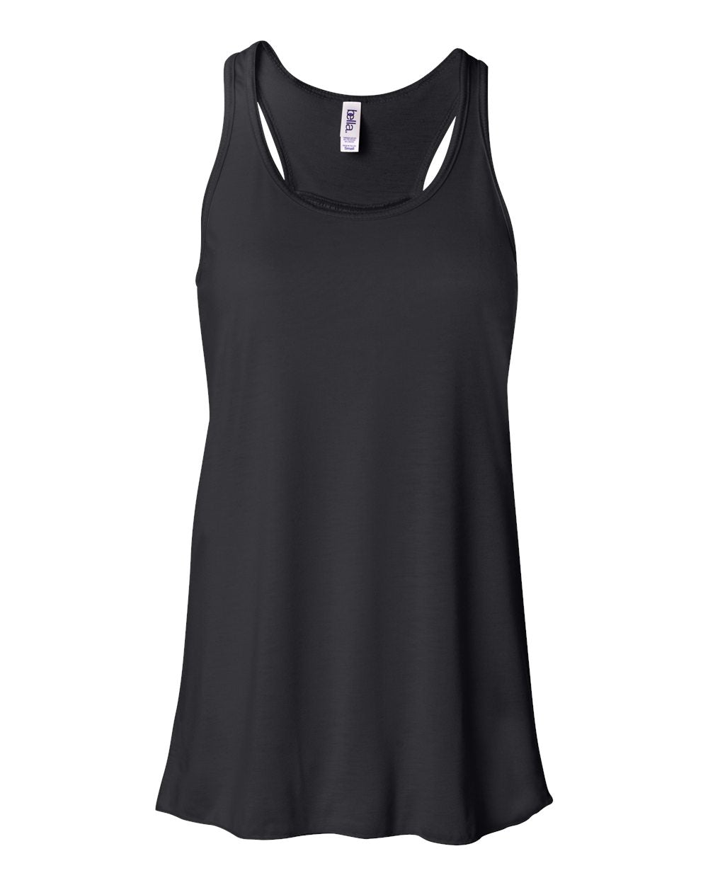 8800 BLACK WOMENS FLOWY RACERBACK TANK