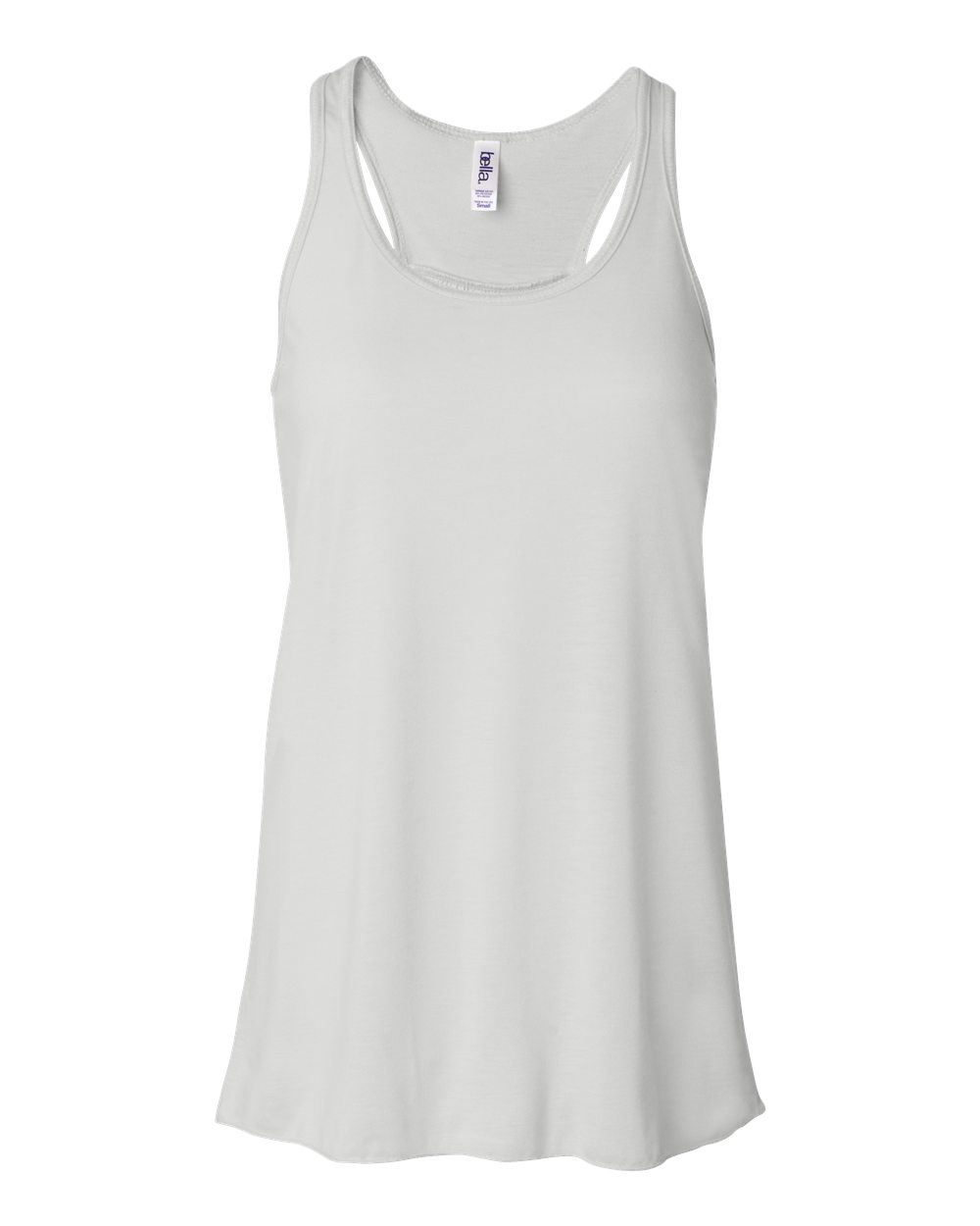 8800 WHITE HEATHER WOMENS FLOWY RACERBACK TANK