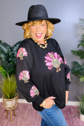 Shine On Turkey Sequin Top - S032BK