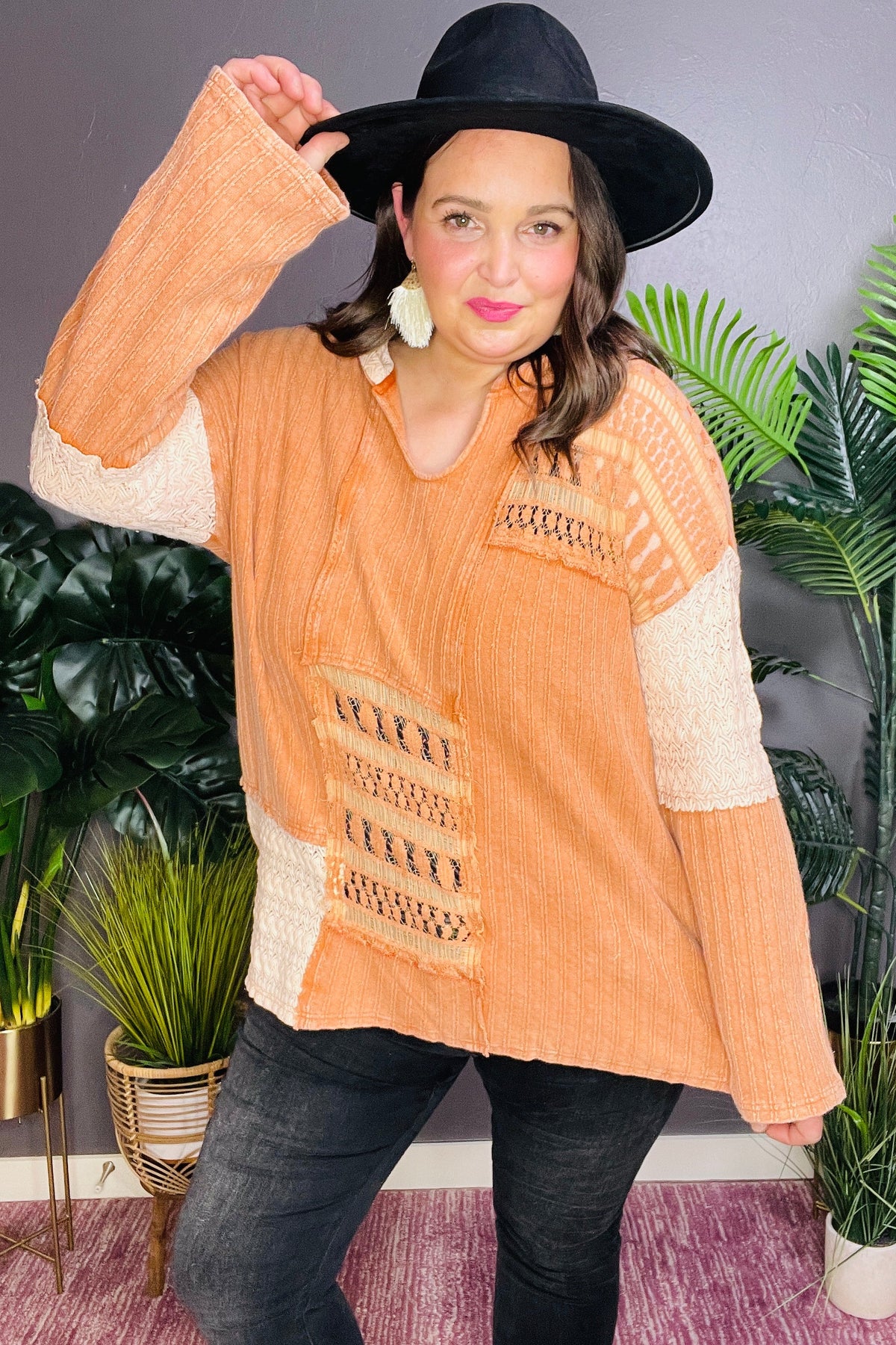 Style Runs Deep Rust Top - S127RU