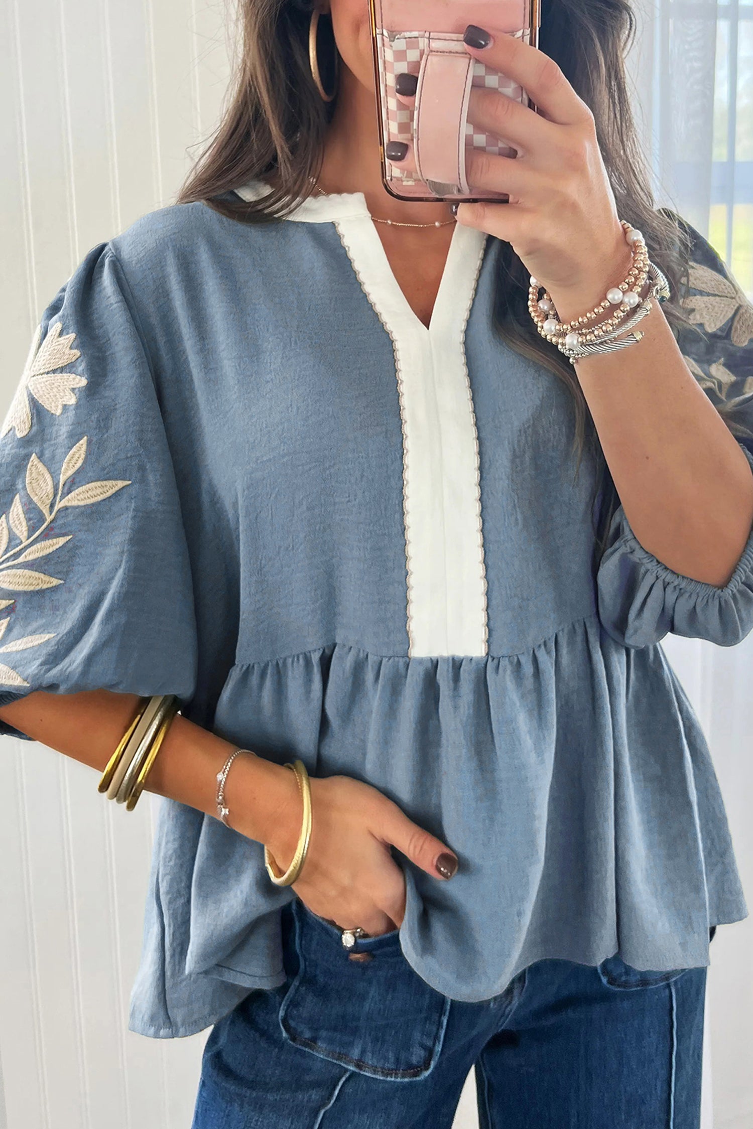Worth Your Wait Myosotis V Neck Top