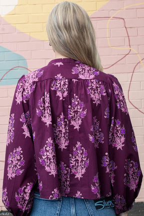 Midnight Bloom Floral Print Top