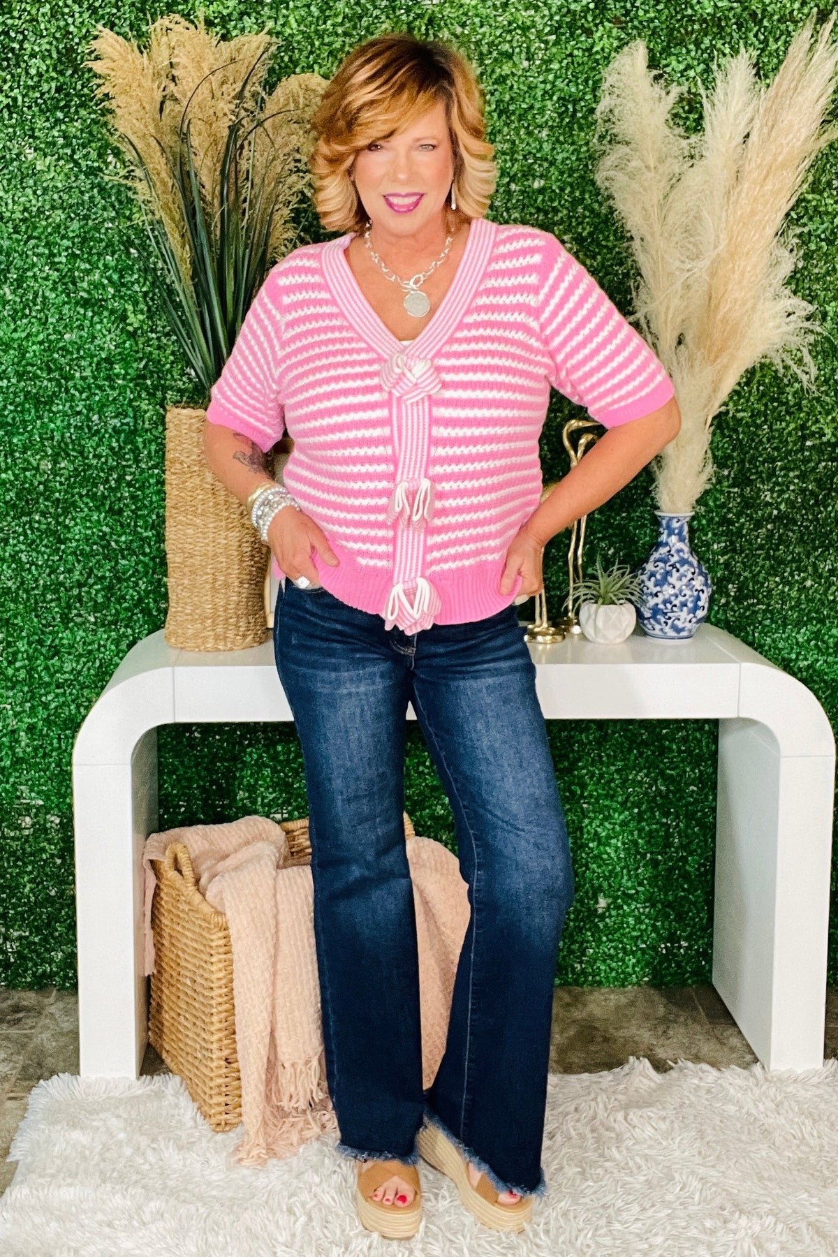 Hailey Full Size Tummy Control Mid Rise Flare Jeans