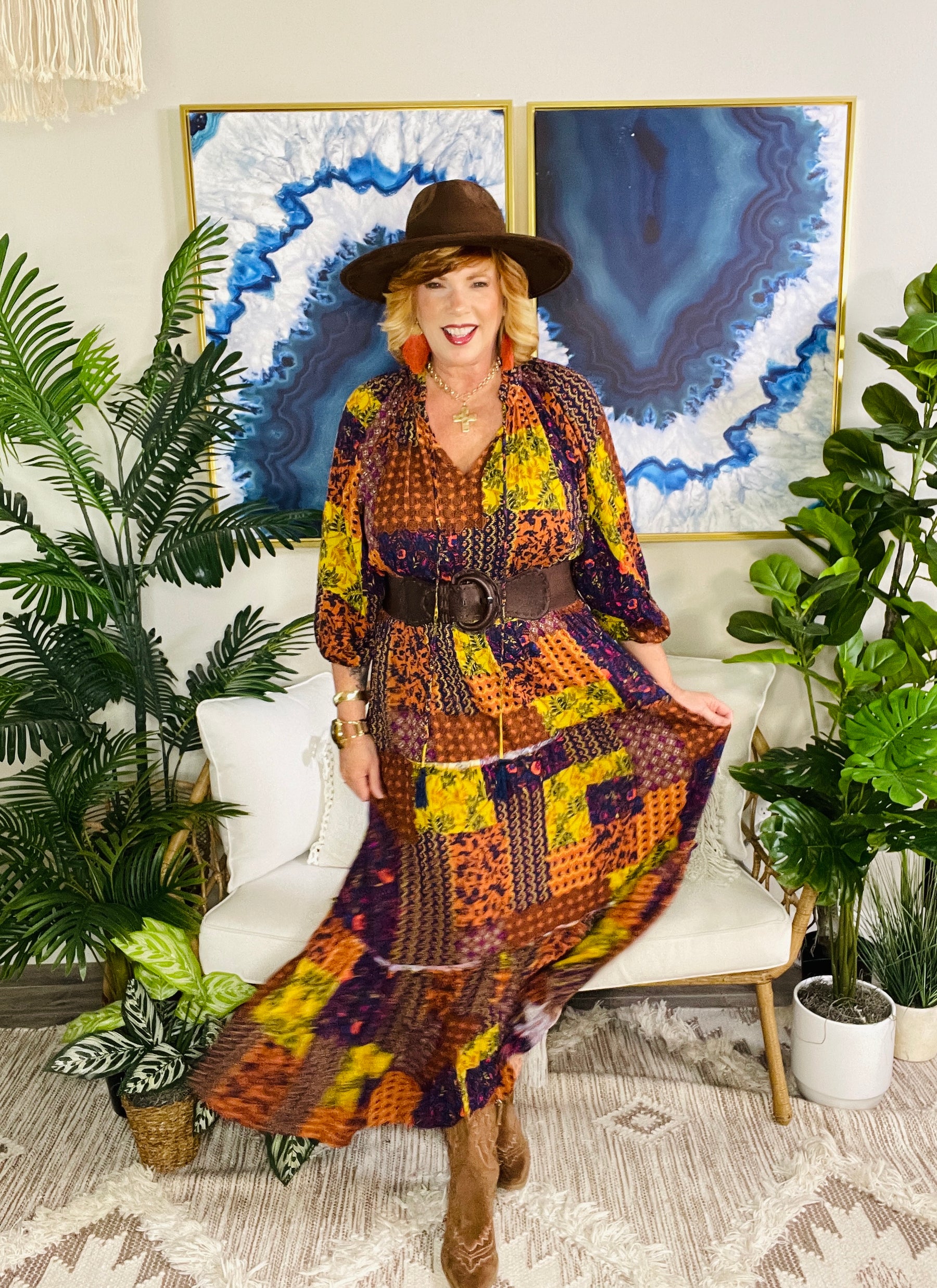 Wander With Me Boho Dress - DR282GO