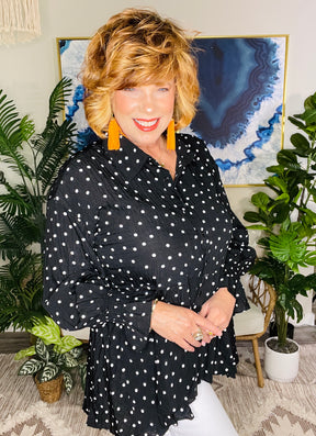 Polka Dot Perfection Top - S859BK