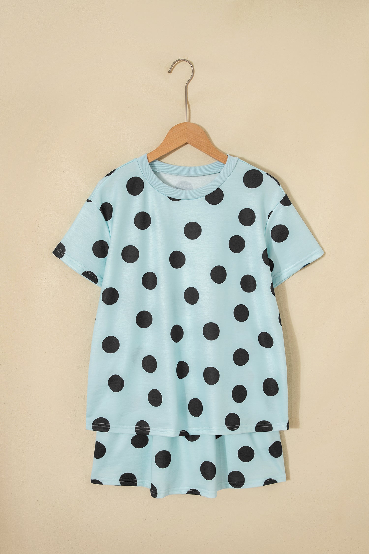 It's Spot On Sky Blue Polka Dot Top And Skort 2pc Set