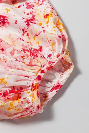 Best Reflection Floral Bubble Sleeve Top