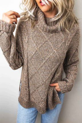 Fireside Fabulous Cable Knit Sweater