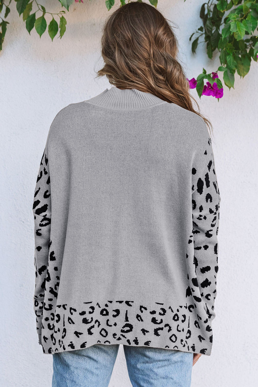 Born To Be Fierce Gray Oversized Sweater