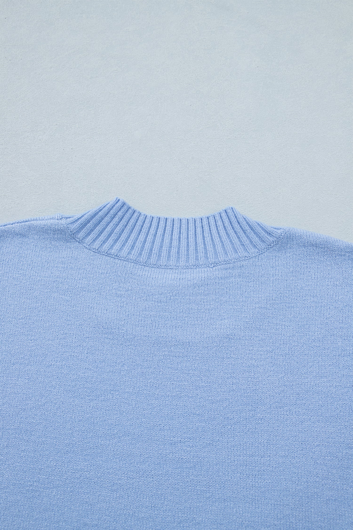 Daily Classic Blue Ruffle Sleeve Top