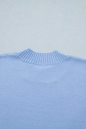 Daily Classic Blue Ruffle Sleeve Top