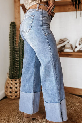 Denim Obsession Turn-up Cuffs Jeans