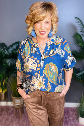 Southern Charm Navy Top - S096NV