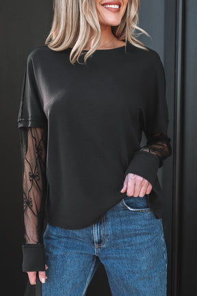 Shine Bright Bow Textured Top