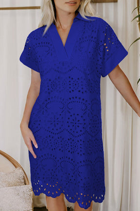 Coastal Charm Eyelet Dress (5 Colors)