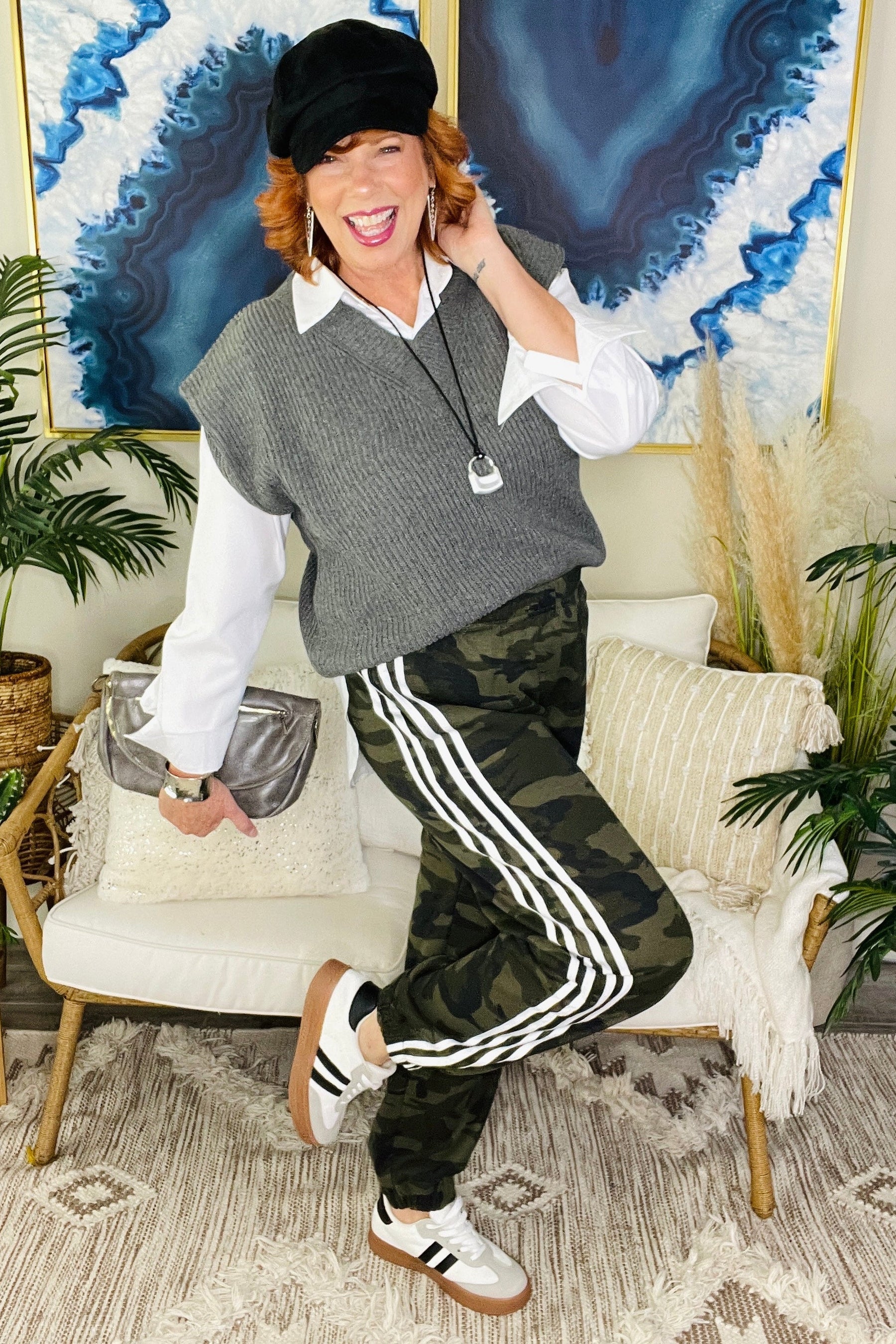 On The Sidelines Camouflage Track Pants