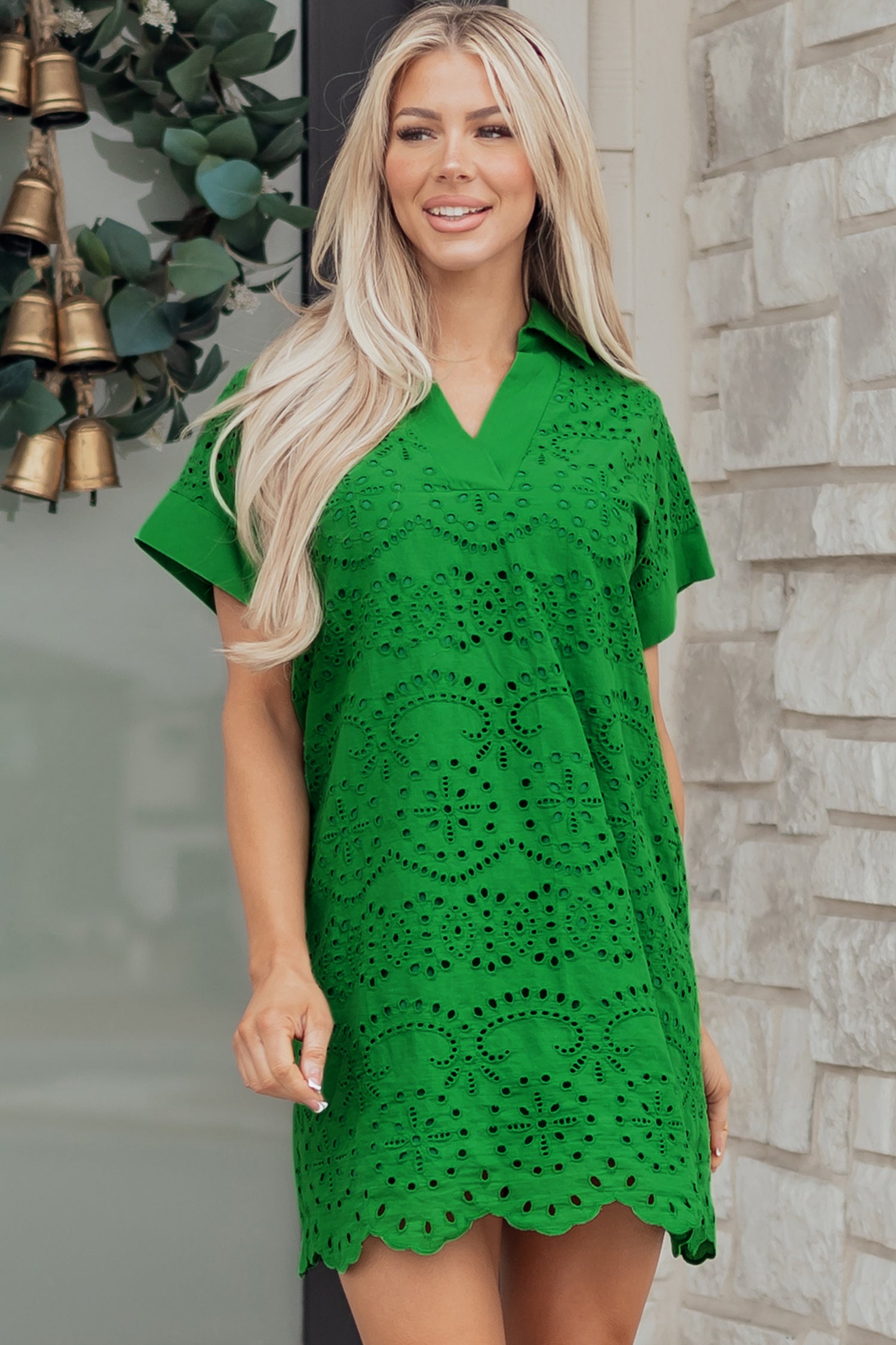 Coastal Charm Eyelet Dress (5 Colors)