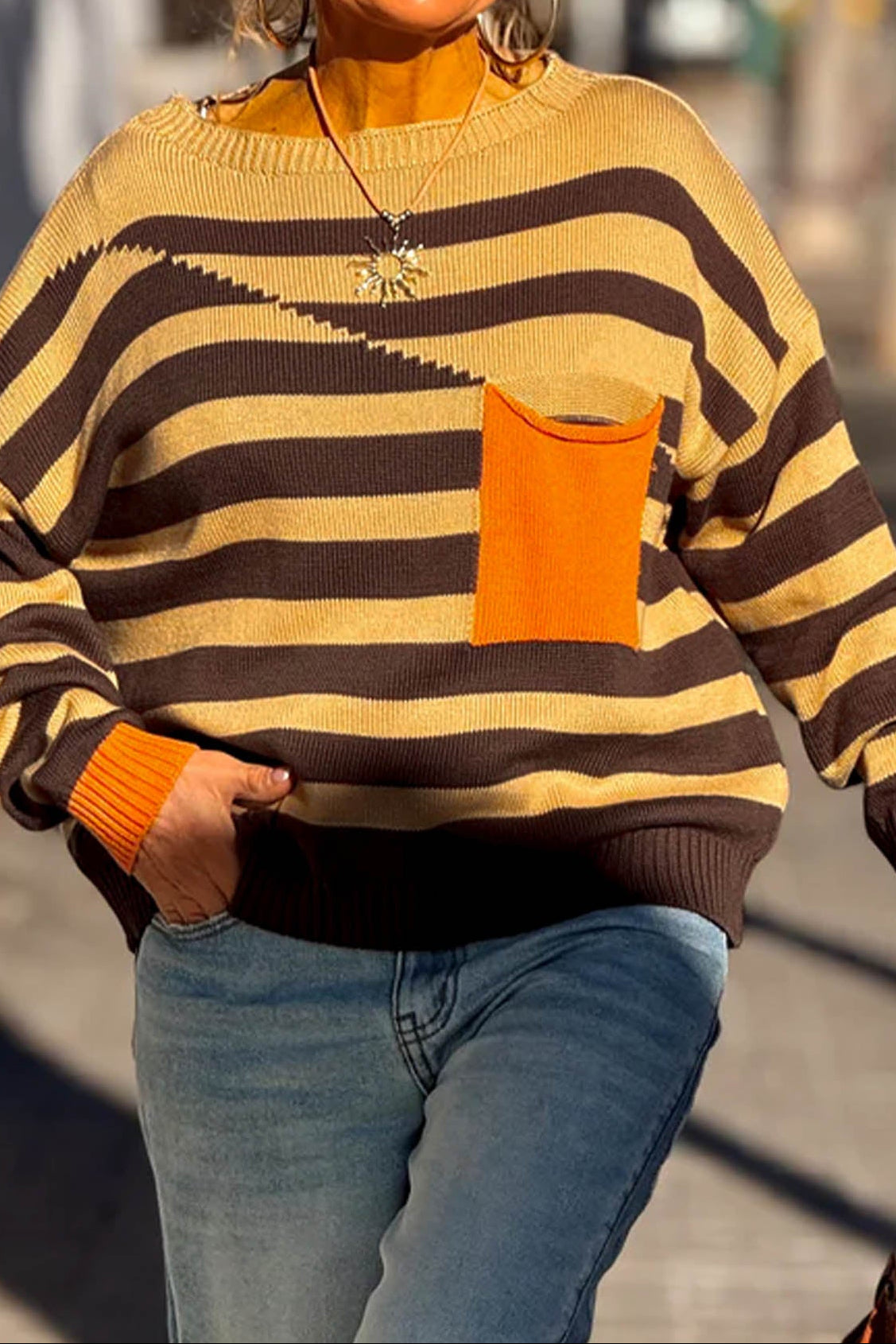 Stripe Hype Colorblock Sweater