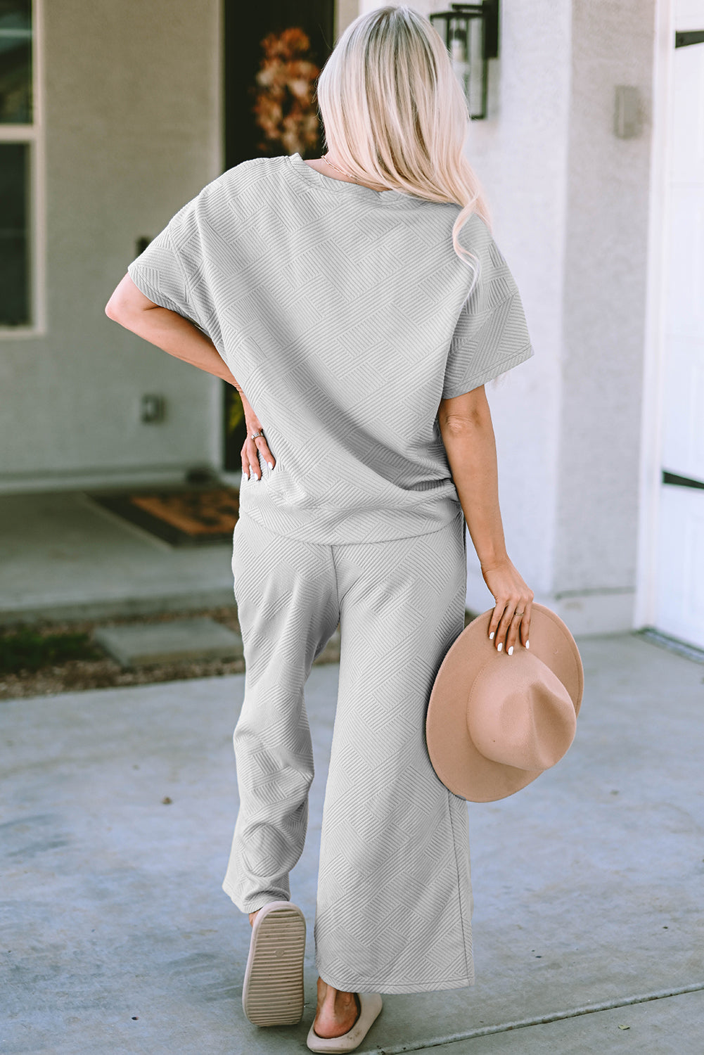 Set Things In Motion Gray Top and Drawstring Pants Set
