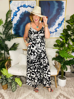 Palm And Prowl Jumpsuit - R026BK