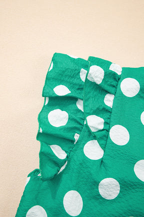 On The Dot Green Polka Dot Top